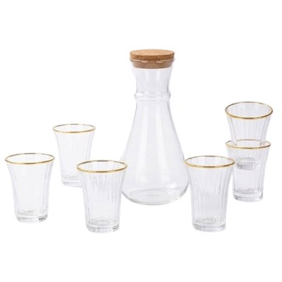 Service A Eau 7 Pieces En Verre