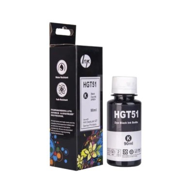 Bouteille D'Encre Adaptable Hp Hgt51 - 90 Ml - Noir