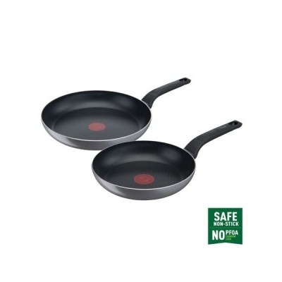 Set De 2 Poêles Tefal Easy Plus B5719023 Noir
