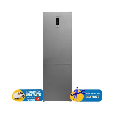 Refrigerateur Focus No Frost Combine 323 Litres - Inox